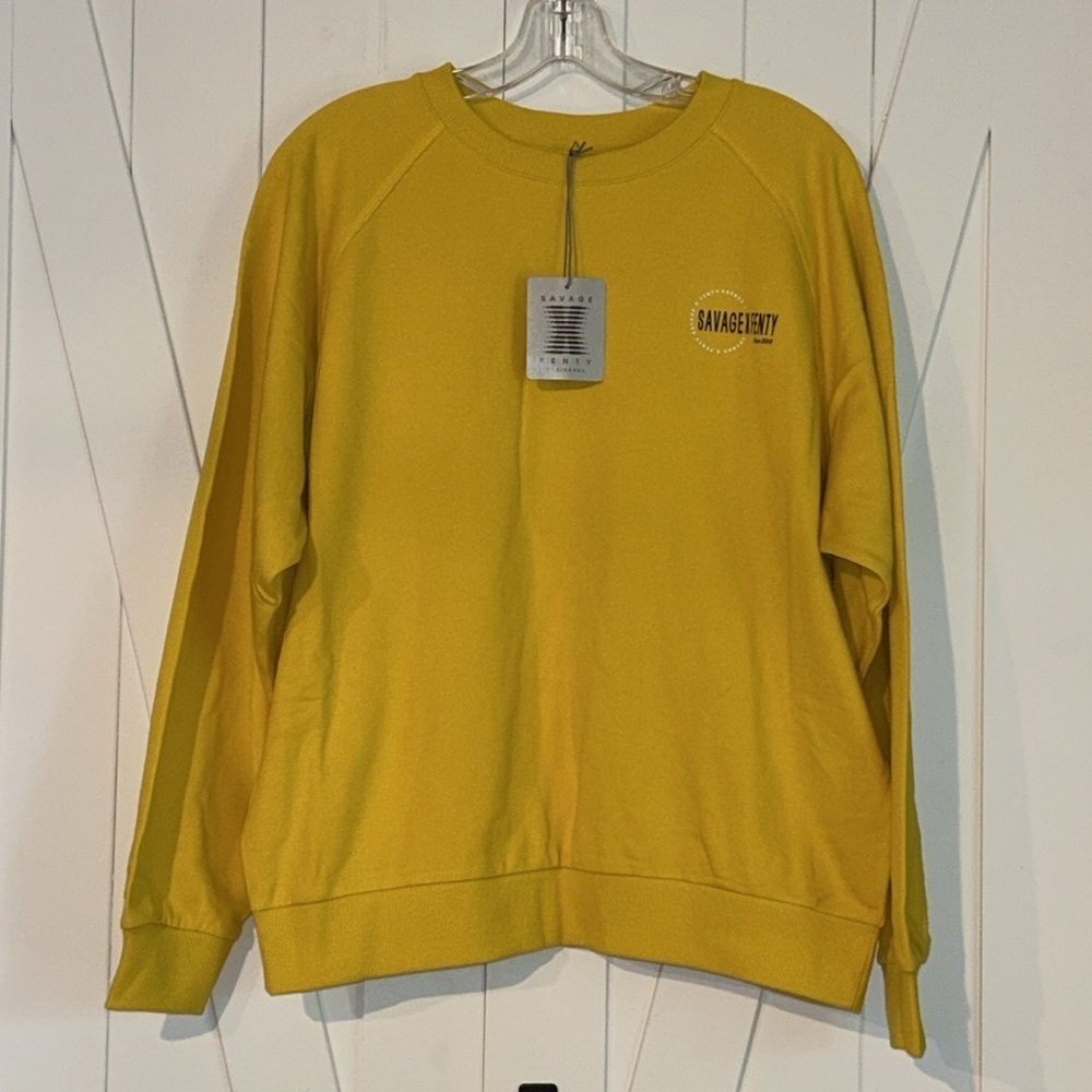 Savage x Fenty Essential Terry Scope Logo Raglan Sweatshirt - Picture 6 of 10